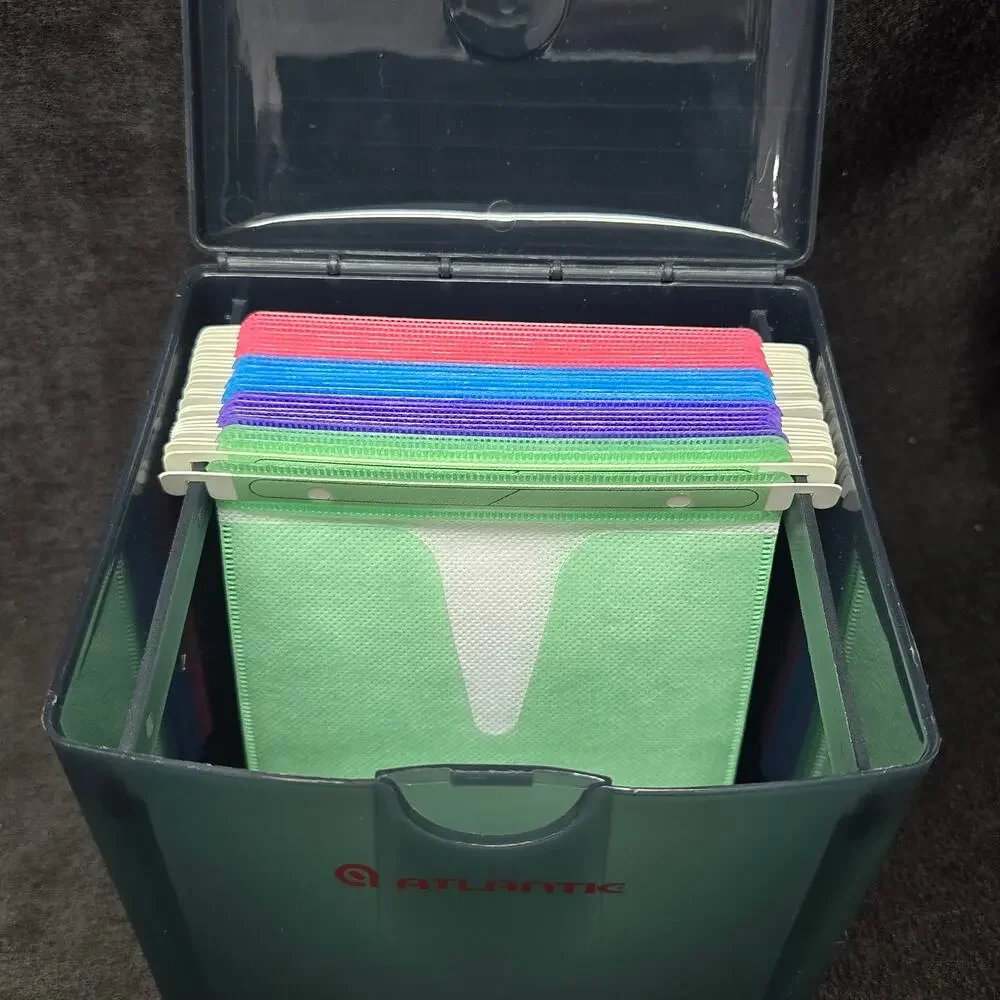 Atlantic Disc File Storage Case Plastic Box Duel Hanging Sleeves CD DVD Holder